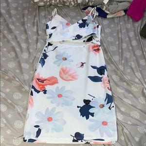 Tight floral date night dress
